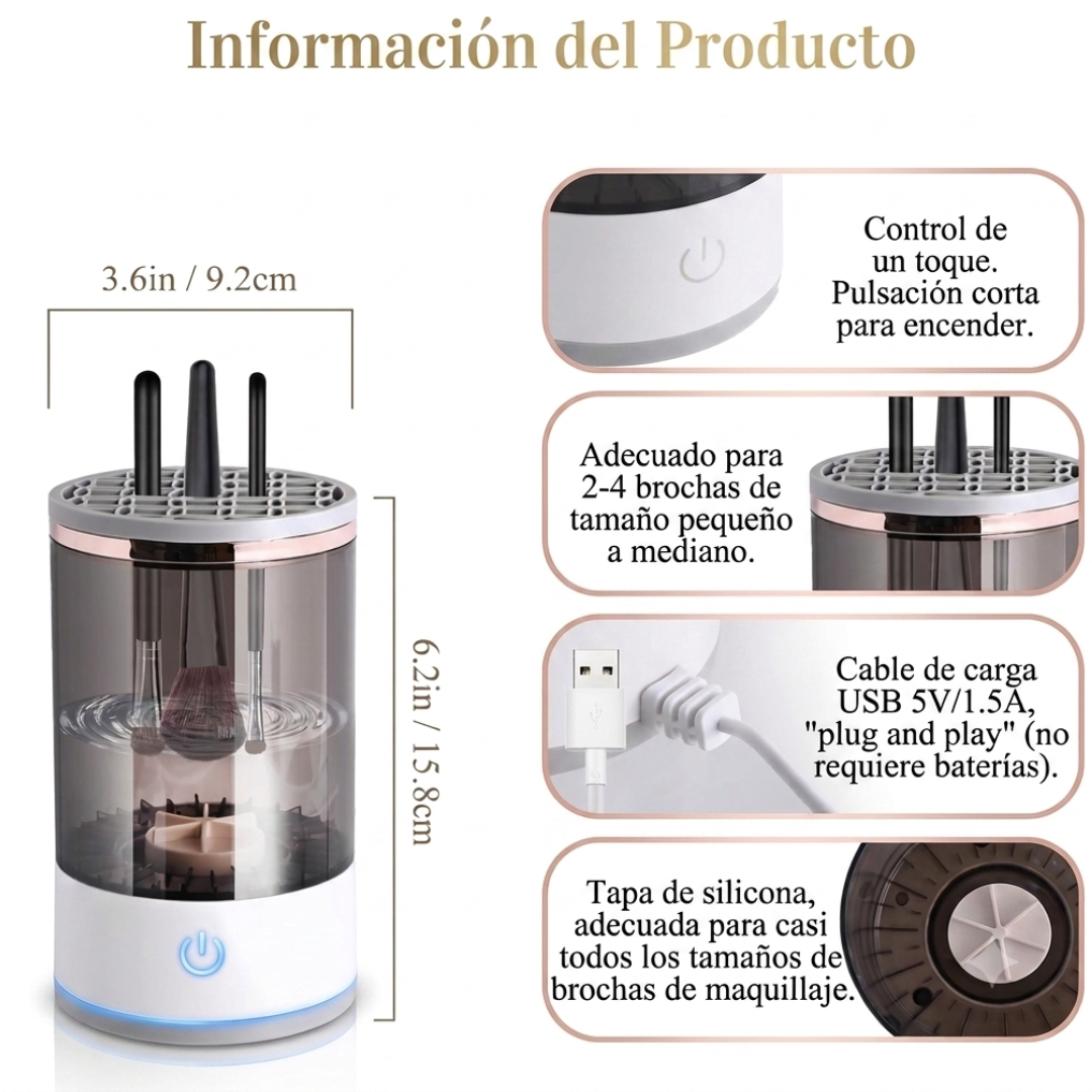 Limpiador Eléctrico De Brochas De Maquillaje