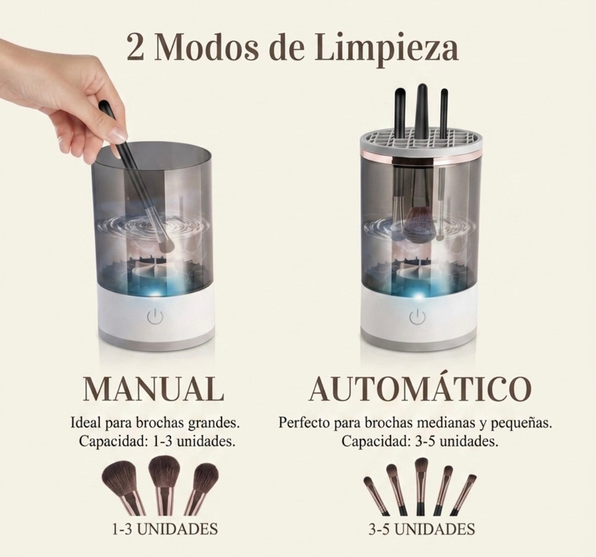Limpiador Eléctrico De Brochas De Maquillaje
