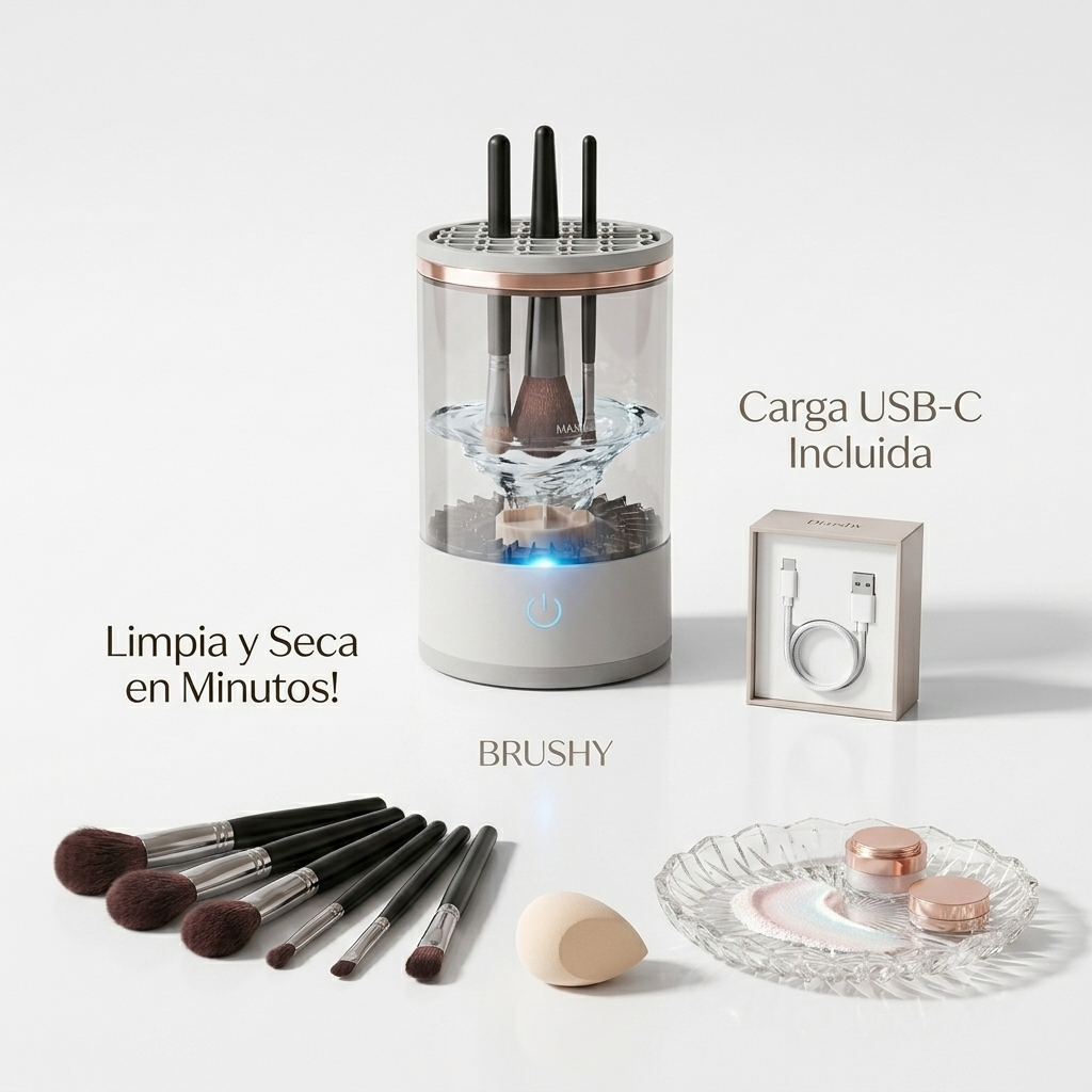 Limpiador Eléctrico De Brochas De Maquillaje